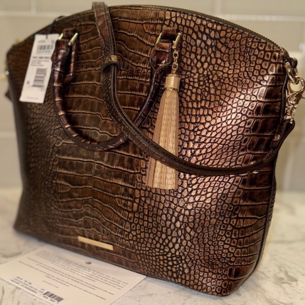 Brahmin Large Duxbury Brown Milan Leather Bag BRAND NEW! VERY RARE RETIRED